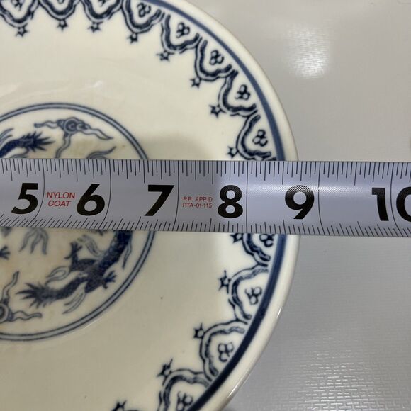 Pier 1 Imports Plates Chinese Blue Double Dragons Set of 4 (2 ~8.75" & 2 ~ 7.5") - Picture 11 of 16